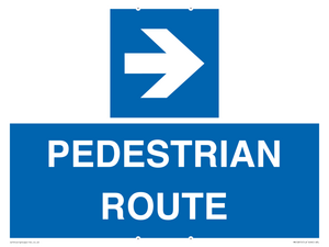 PEDESTRIAN ROUTE - right arrow